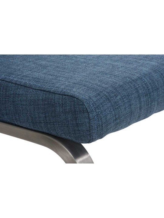 Juego de 2 sillas de comedor tela Belfort, azul