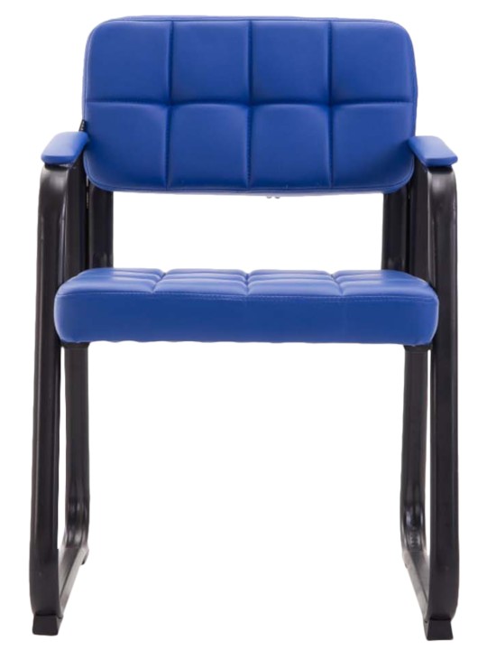 Juego de 2 sillas para visitas Canada B piel sintética, azul