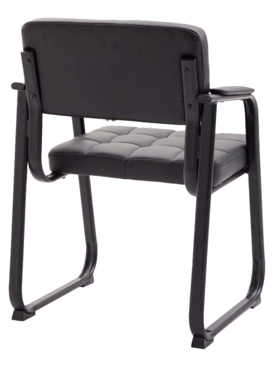 Juego de 2 sillas para visitas Canada B piel sintética, negro