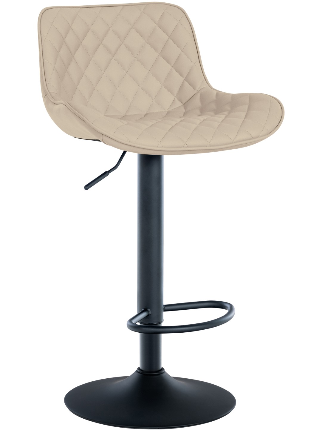 Taburete de bar Minosa piel sintética, crema