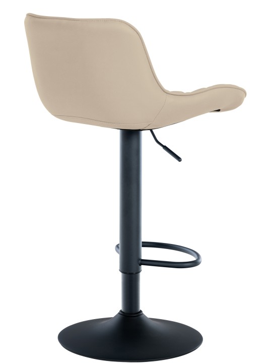 Taburete de bar Minosa piel sintética, crema