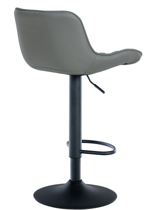 Taburete de bar Minosa piel sintética, gris Taburete de bar Minosa piel sintética, gris