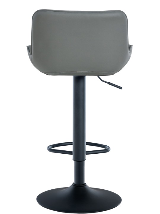 Taburete de bar Minosa piel sintética, gris Taburete de bar Minosa piel sintética, gris