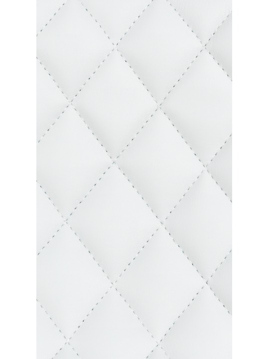 Juego de 2 taburetes de bar Minosa de piel sintética, blanco