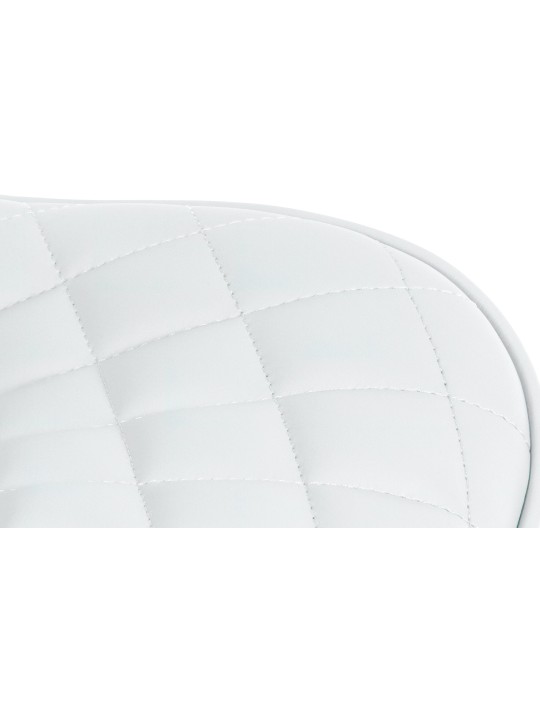 Juego de 2 taburetes de bar Minosa de piel sintética, blanco