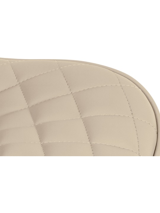 Juego de 2 taburetes de bar Minosa de piel sintética, crema