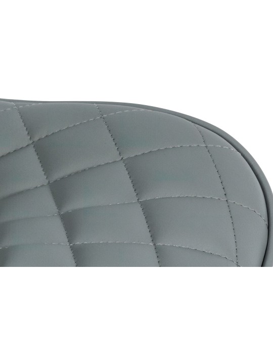 Juego de 2 taburetes de bar Minosa de piel sintética, gris