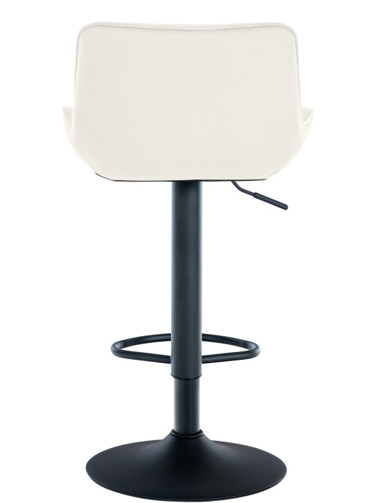 Juego de 2 taburetes de bar Minosa terciopelo, crema