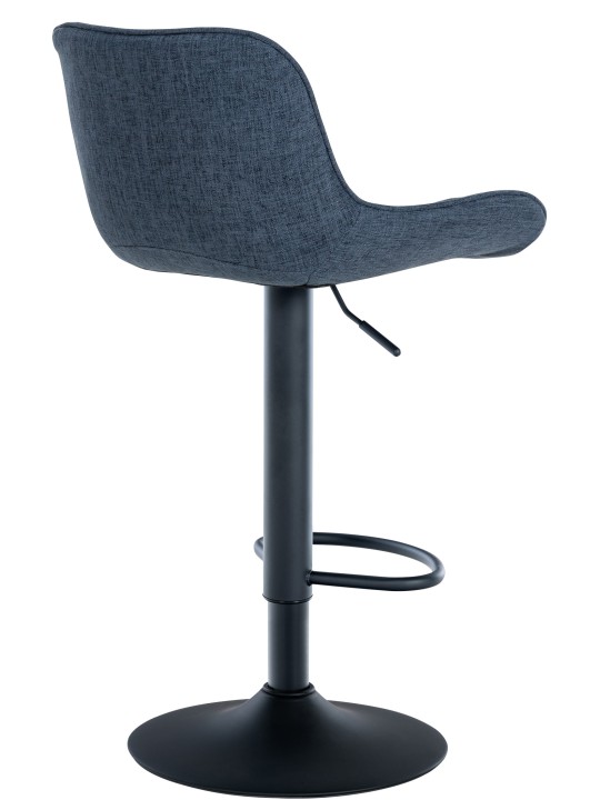 Juego de 2 taburetes de bar tela Minosa, azul