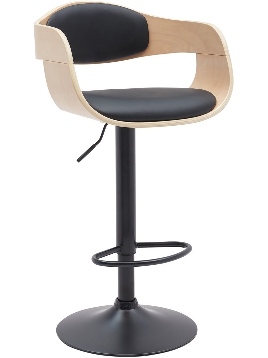 Taburete de bar Kingston B piel sintética, natural/negro Taburete de bar Kingston B piel sintética, natural/negro