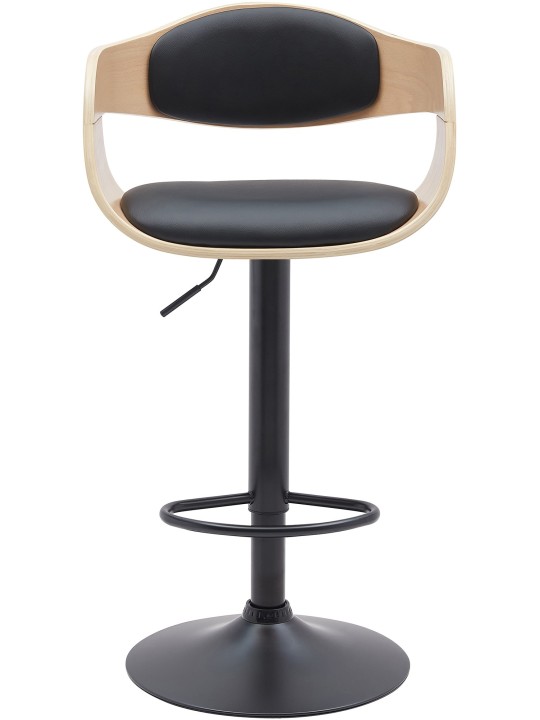 Taburete de bar Kingston B piel sintética, natural/negro Taburete de bar Kingston B piel sintética, natural/negro