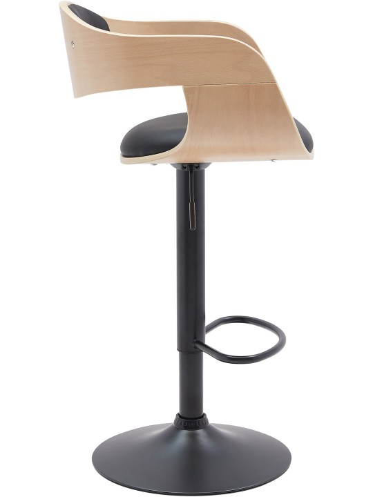Taburete de bar Kingston B piel sintética, natural/negro Taburete de bar Kingston B piel sintética, natural/negro