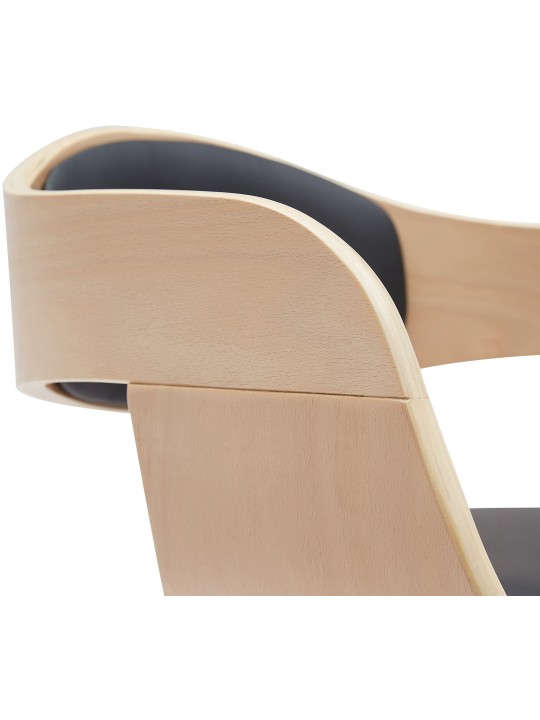 Taburete de bar Kingston B piel sintética, natural/negro Taburete de bar Kingston B piel sintética, natural/negro