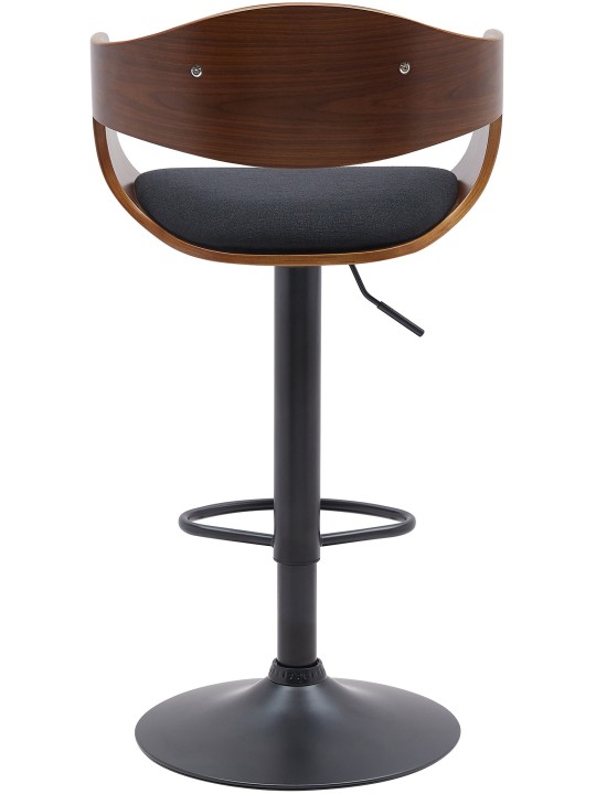 Taburete de bar Kingston B tela, nogal/negro