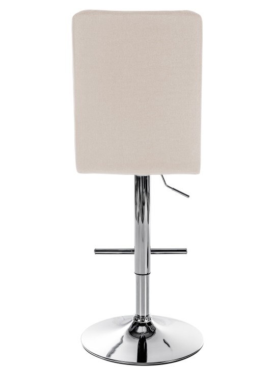 Taburete de bar Peking V2 tejido cromo, crema