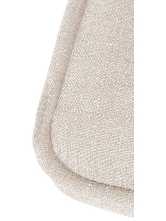 Taburete de bar Peking V2 tejido cromo, crema