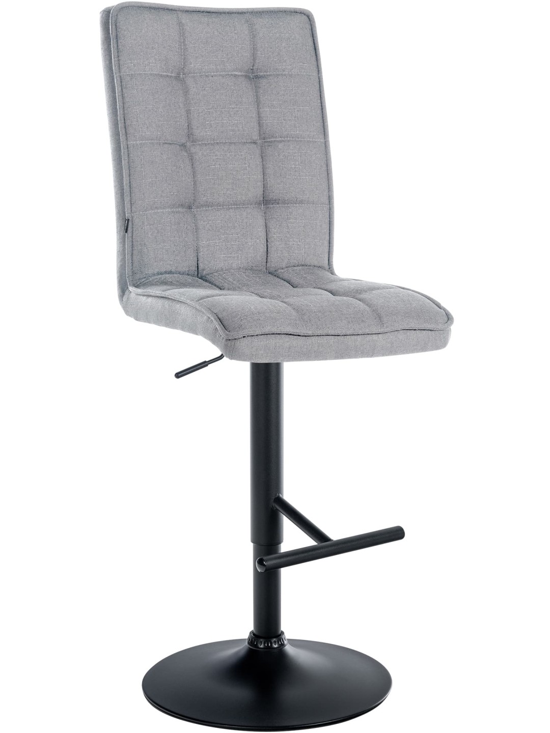 Taburete de bar Peking V2 tela, gris claro