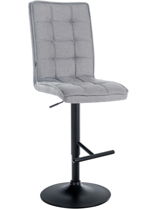 Taburete de bar Peking V2 tela, gris claro