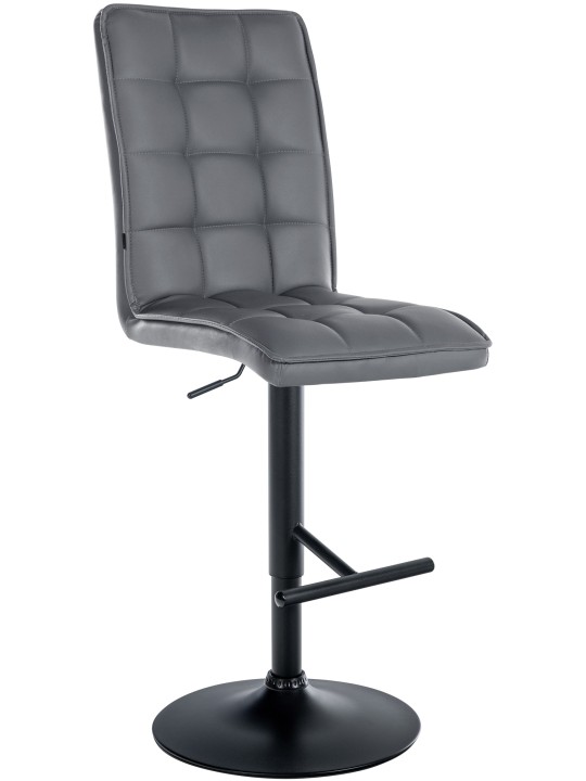 Taburete de bar Pekín V2 cuero artificial, gris Taburete de bar Pekín V2 cuero artificial, gris