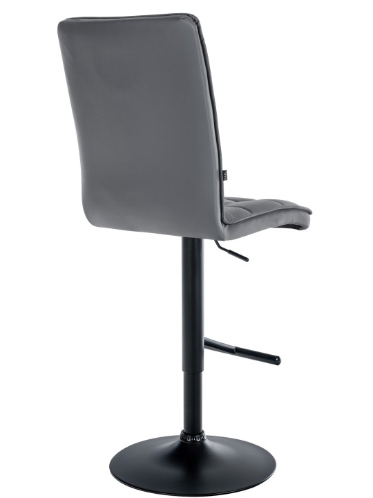 Taburete de bar Pekín V2 cuero artificial, gris Taburete de bar Pekín V2 cuero artificial, gris