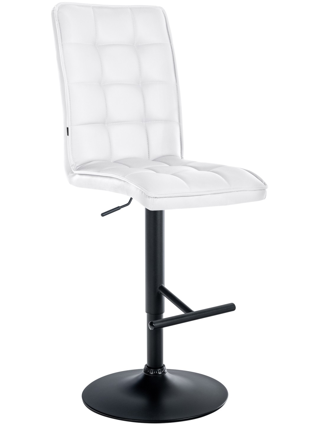 Taburete de bar Pekín V2 cuero artificial, blanco