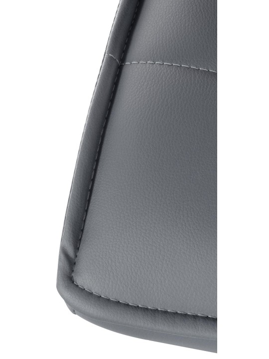 Taburete de bar Peking V2 polipiel cromado, gris