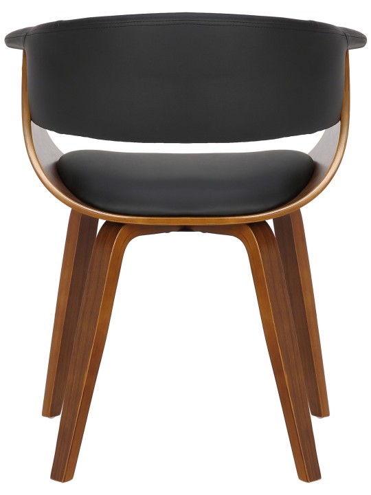 Silla Bruce símil piel nogal, negro Silla Bruce símil piel nogal, negro