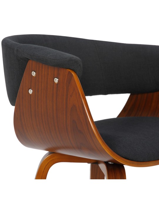 Silla Bruce tela nogal, negro Silla Bruce tela nogal, negro