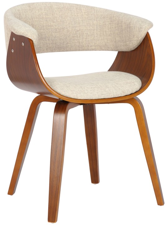 Silla Bruce tela nogal, crema Silla Bruce tela nogal, crema