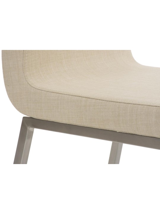 Juego de 2 sillas de comedor tela Colmar, crema
