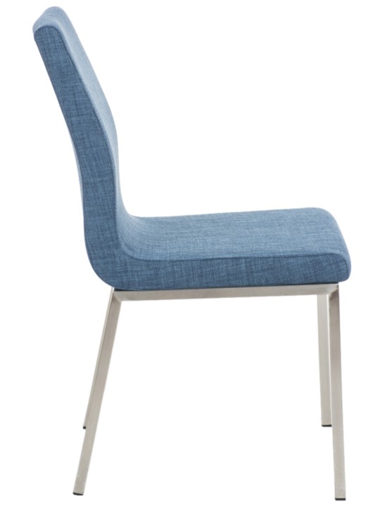 Juego de 2 sillas de comedor tela Colmar, azul