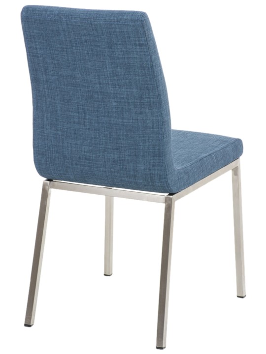 Juego de 2 sillas de comedor tela Colmar, azul