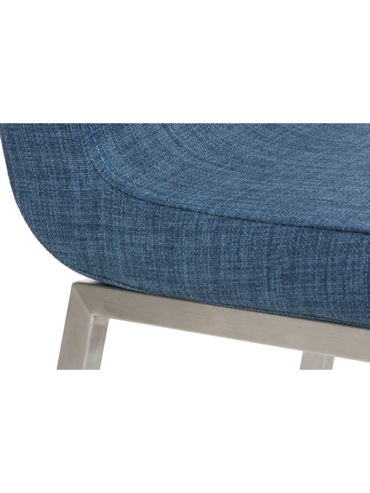 Juego de 2 sillas de comedor tela Colmar, azul