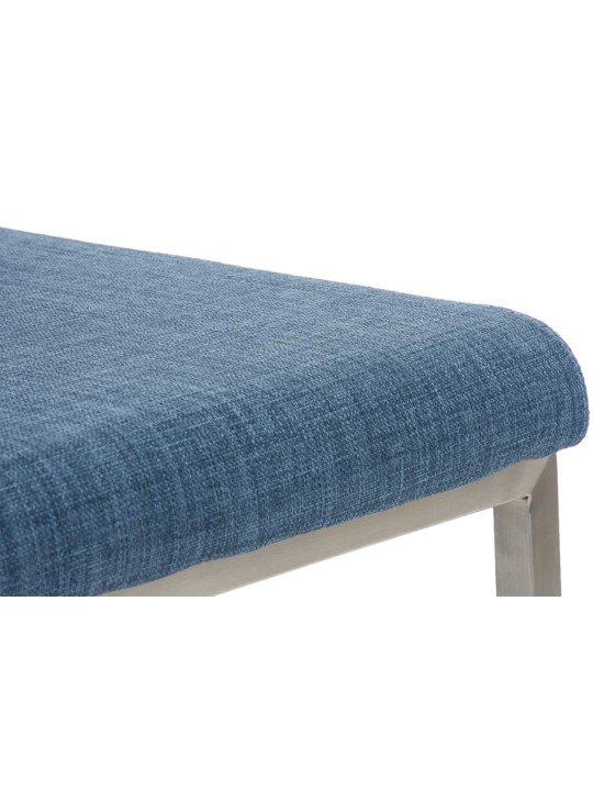Juego de 2 sillas de comedor tela Colmar, azul