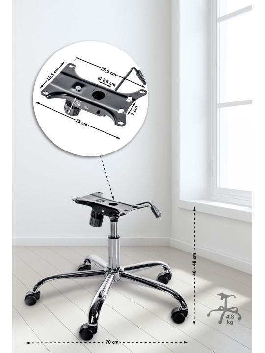 Estructura silla de oficina 1, cromo