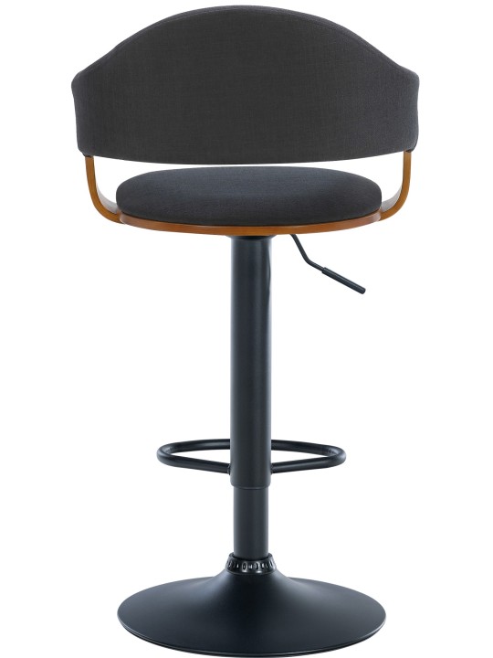 Taburete de bar Nilse tela, nogal/negro