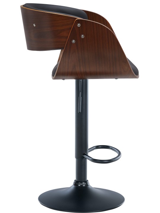 Taburete de bar Portmore piel sintética, nogal/negro Taburete de bar Portmore piel sintética, nogal/negro