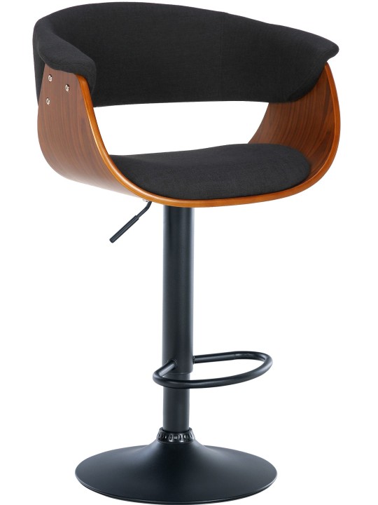 Taburete de bar Vestal tela, nogal/negro Taburete de bar Vestal tela, nogal/negro