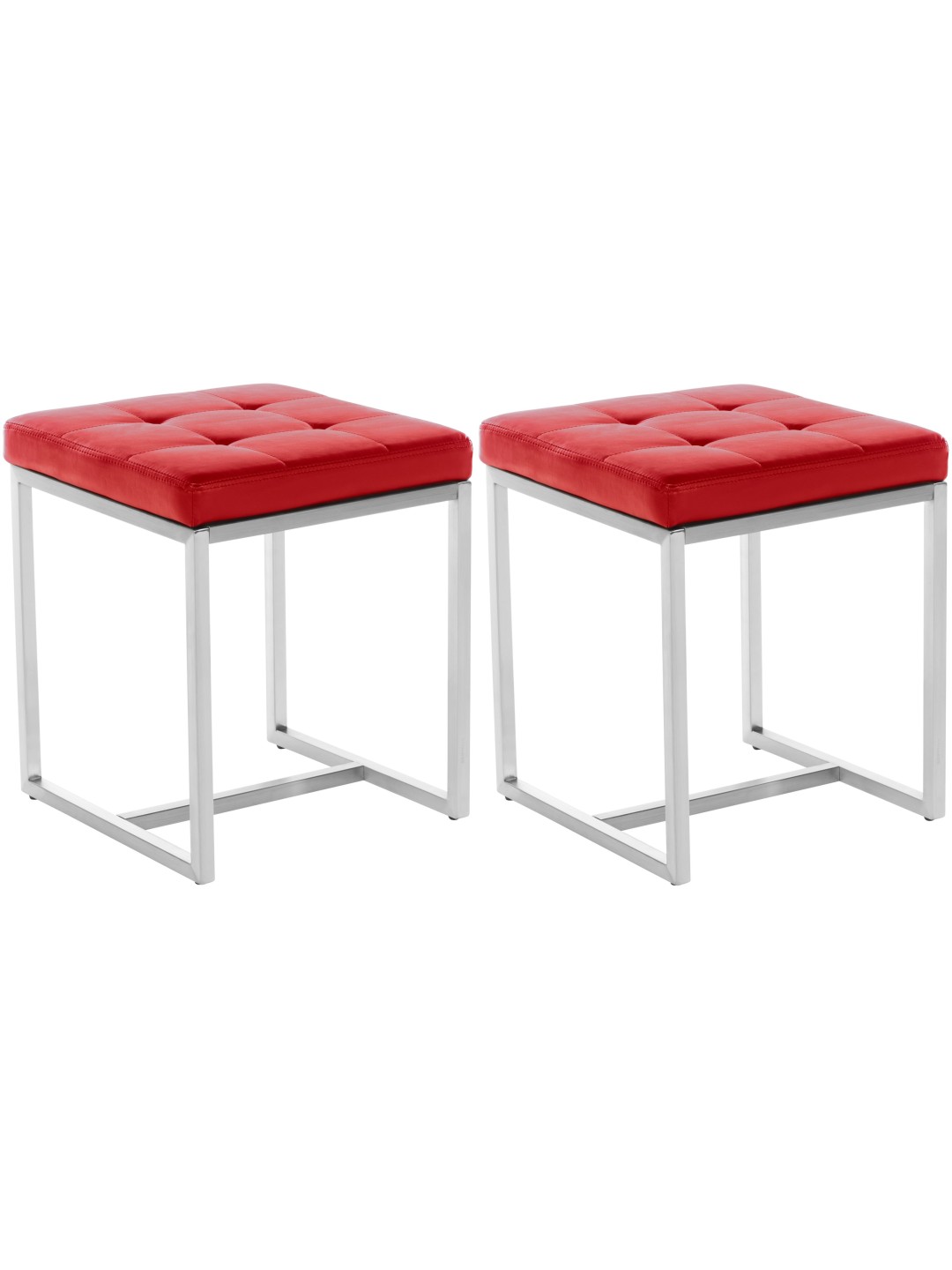 Juego de 2 taburetes Barci, rojo