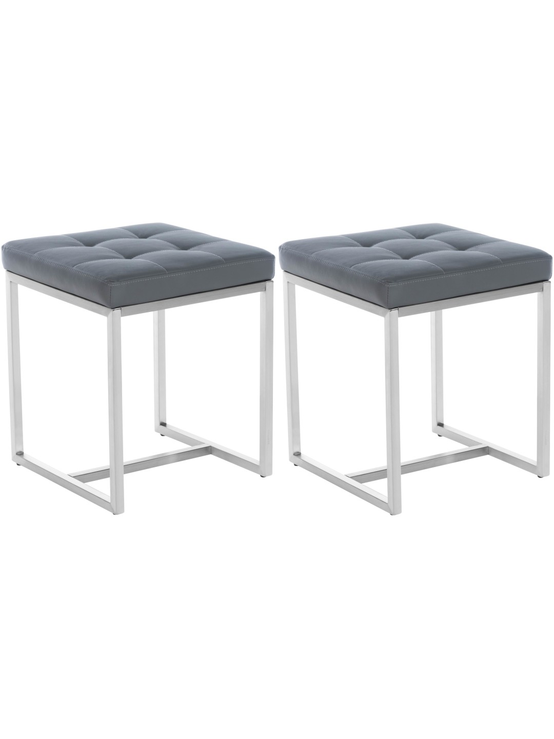 Juego de 2 taburetes Barci, gris