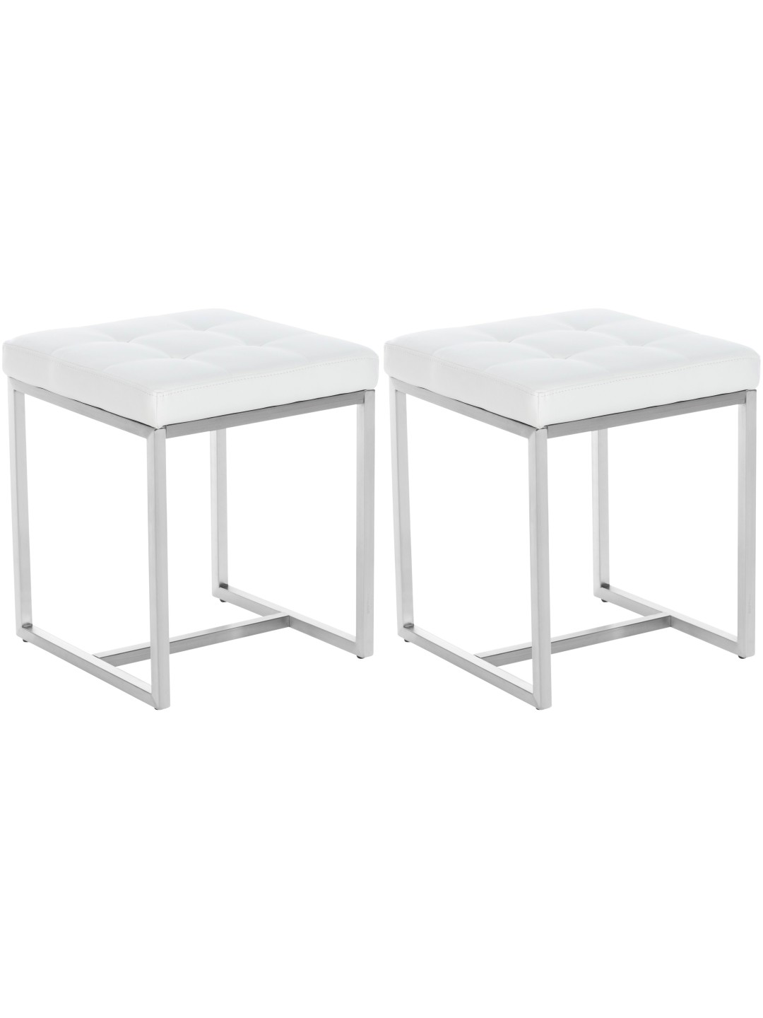 Juego de 2 taburetes Barci, blanco