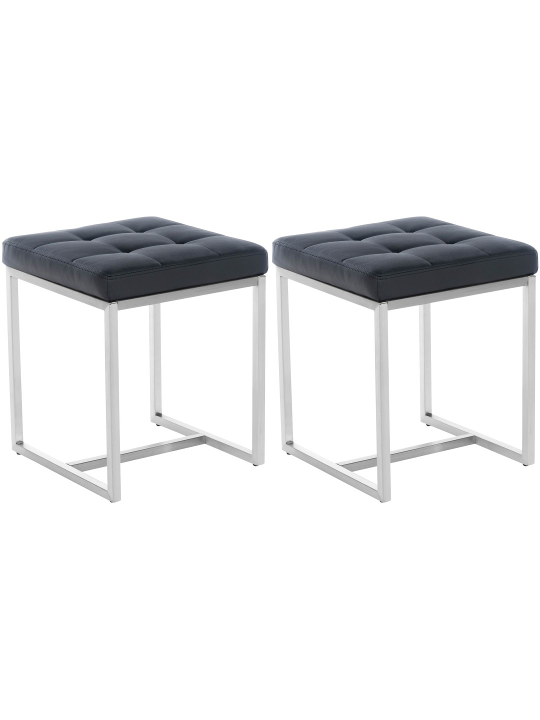 Juego de 2 taburetes Barci, negro