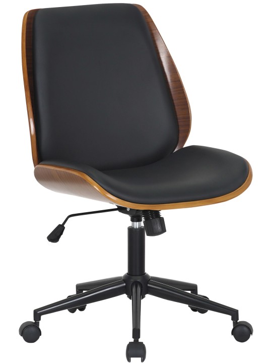Silla de oficina Mitch, nogal/negro