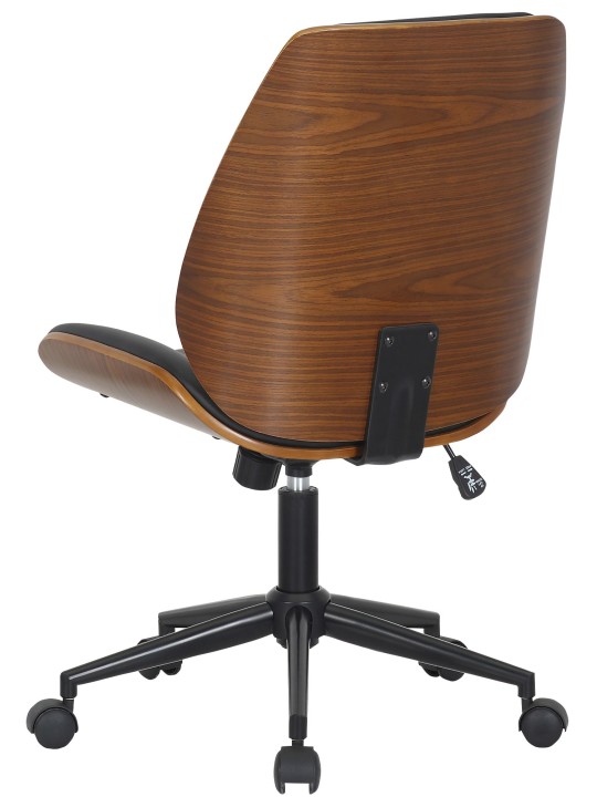 Silla de oficina Mitch, nogal/negro