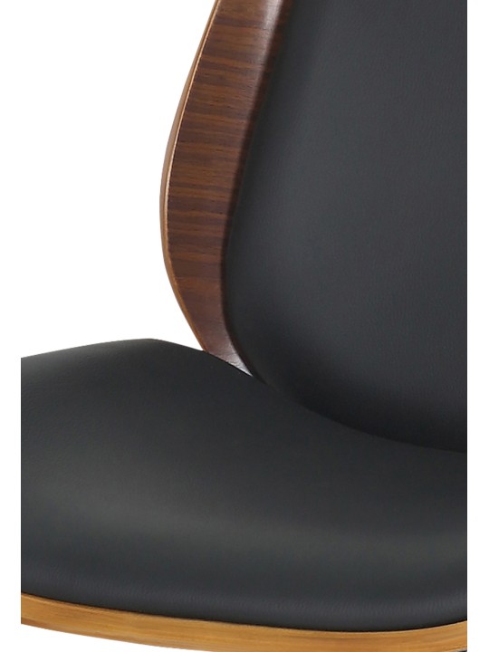 Silla de oficina Mitch, nogal/negro