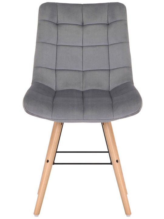 Silla Leni terciopelo, gris