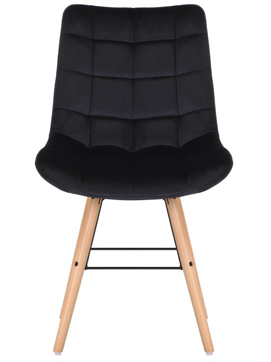 Silla Leni terciopelo, negro