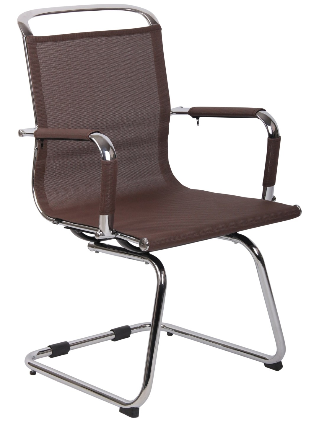 Silla de visita Barnet Mesh, marrón