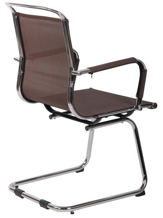 Silla de visita Barnet Mesh, marrón