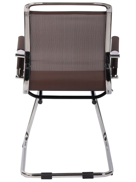 Silla de visita Barnet Mesh, marrón